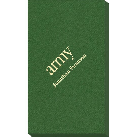 Big Word Army Linen Like Guest Towels